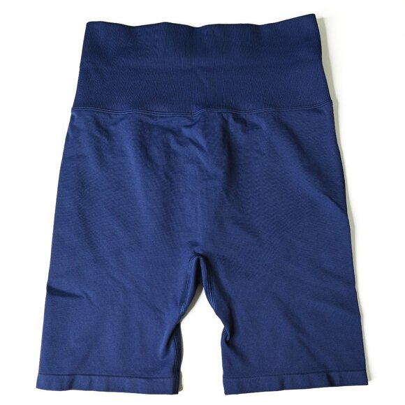 VICTORIA'S SECRET PINK Navy Seamless Flip-It Bike Yoga Workout Shorts - Sz Med - Picture 3 of 11